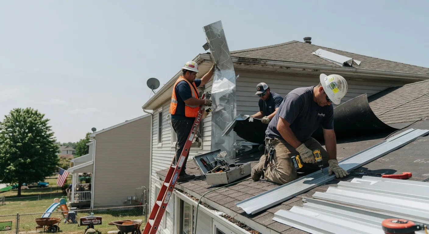 Storm Damage Metal Roof Repair in Brownsville, OH